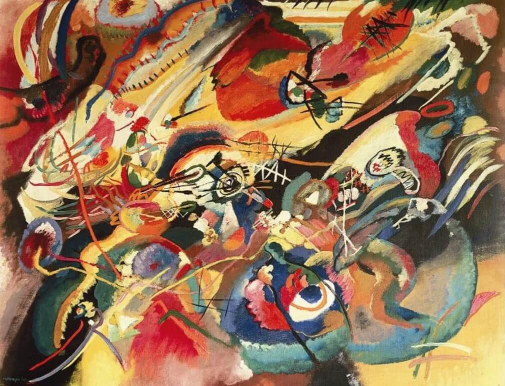 Composition VII، اثر واسیلی کاندینسکی در سبک انتزاعی هلدینگ هنر ایرانیان خرید و فروش آثار هنری